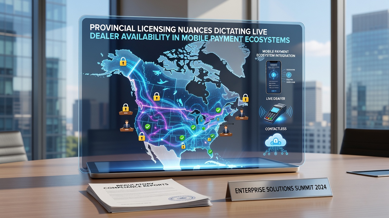 Detailed view of mobile payment interfaces and live dealer streaming requirements under varying provincial licenses